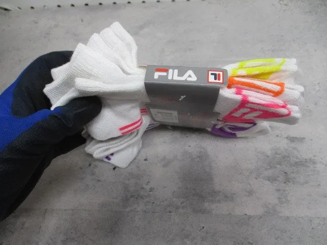 New FILA 6PK SOCKS KIDS' 6-8 Shoe Size 10.5-4! Retails $18 