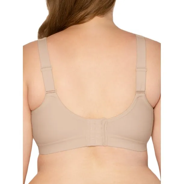 New Fruit of the Loom Women's Plus Size Beyond Soft Wireless Cotton Bra in Sand, Sz 42D!