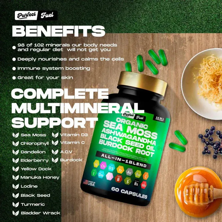 NEW Retails $140 Perfect Fuel Blend Organic Sea Moss & Shilajit BB: 06/26