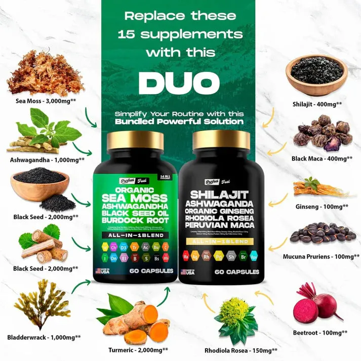 NEW Retails $140 Perfect Fuel Blend Organic Sea Moss & Shilajit BB: 06/26