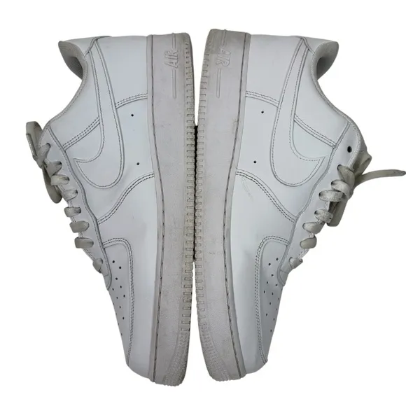 Nike Air Force 1 Low Top Lace Up Sneakers Shoes Mens 13 White Streetwear Casual