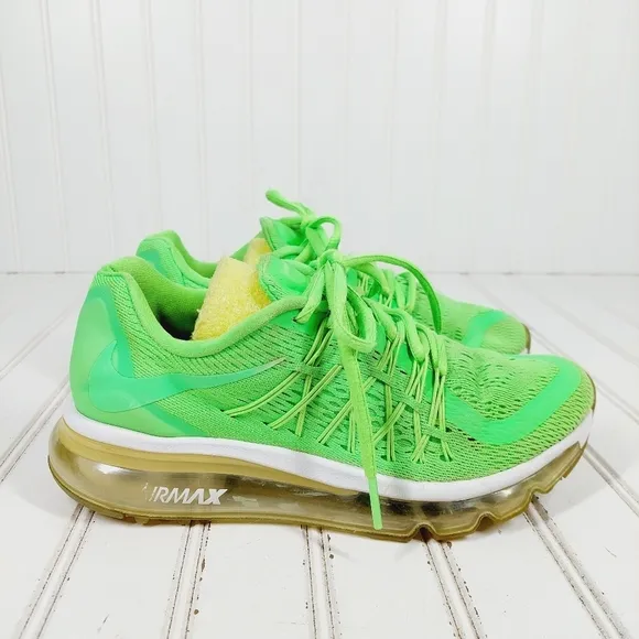 Nike Air Max 2015 Gs Voltage Green Lace Up Running Shoes H548
