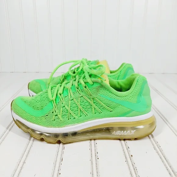 Nike Air Max 2015 Gs Voltage Green Lace Up Running Shoes H548