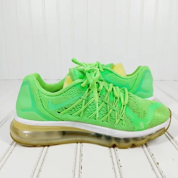 Nike Air Max 2015 Gs Voltage Green Lace Up Running Shoes H548