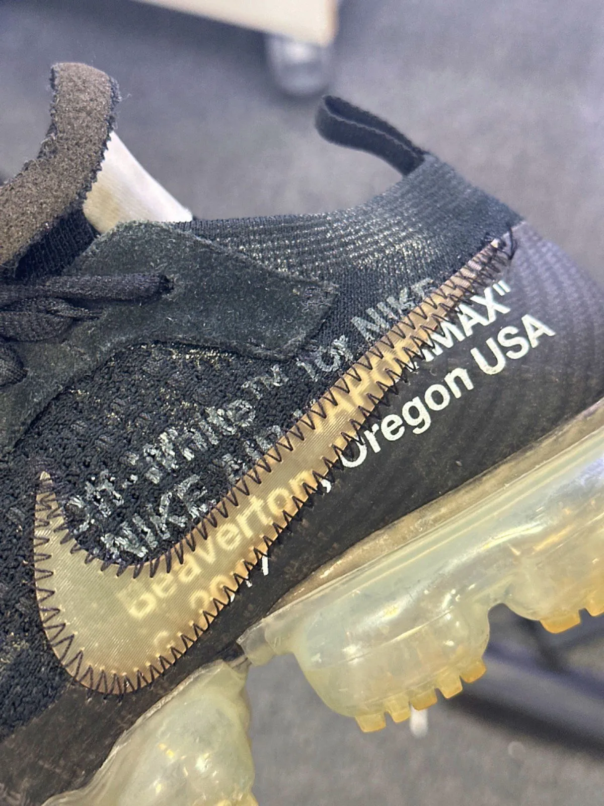 Nike Black Off White Air Vapormax Trainers UK 7
