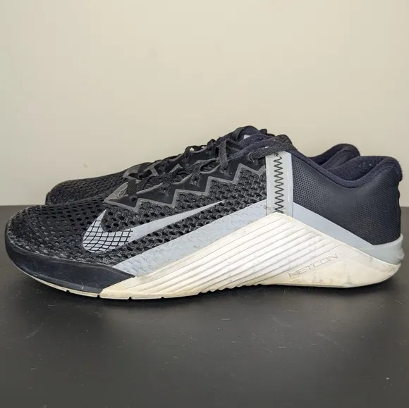 Nike Metcon 6 Black White Cross Training Shoes CK9388 Mens Size