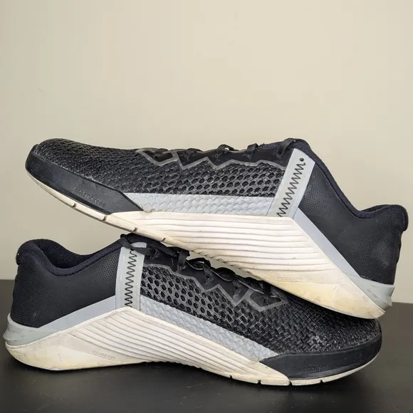 Nike Metcon 6 Black White Cross Training Shoes CK9388 Mens Size