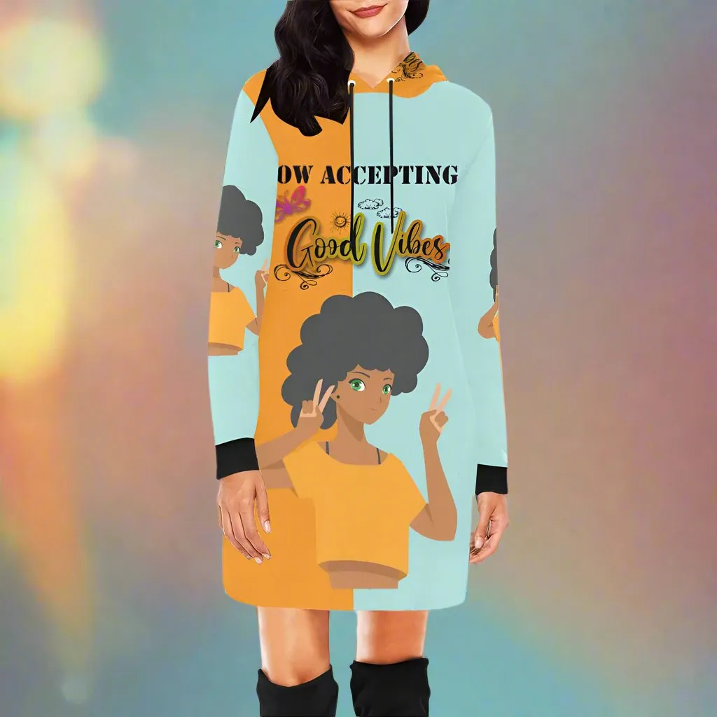 Now Accepting Good Vibes Hoodie Mini Dress