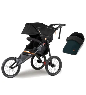 Out n About Nipper Sport V5 Single Pushchair with Footmuff - Summit Black