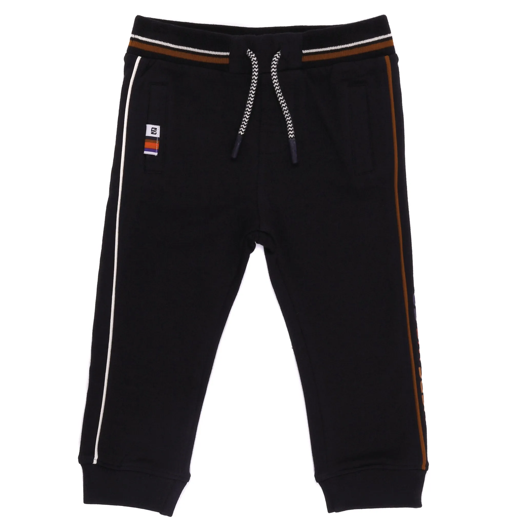Pantalon en french terry brossé marine- Dans la lune- F2157-08- 3 à 24 mois