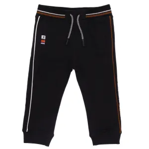 Pantalon en french terry brossé marine- Dans la lune- F2157-08- 3 à 24 mois