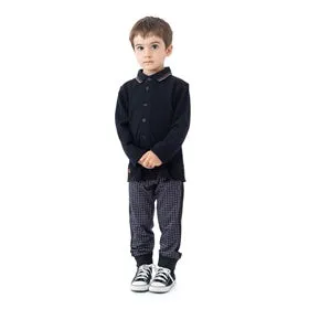 Pantalon jogger - Collection des fêtes 2022 - F2225-02 - 2 à 12 ans