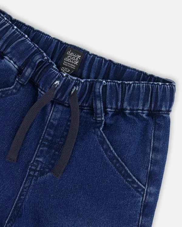 Pantalon Jogger en denim foncé G20YB24