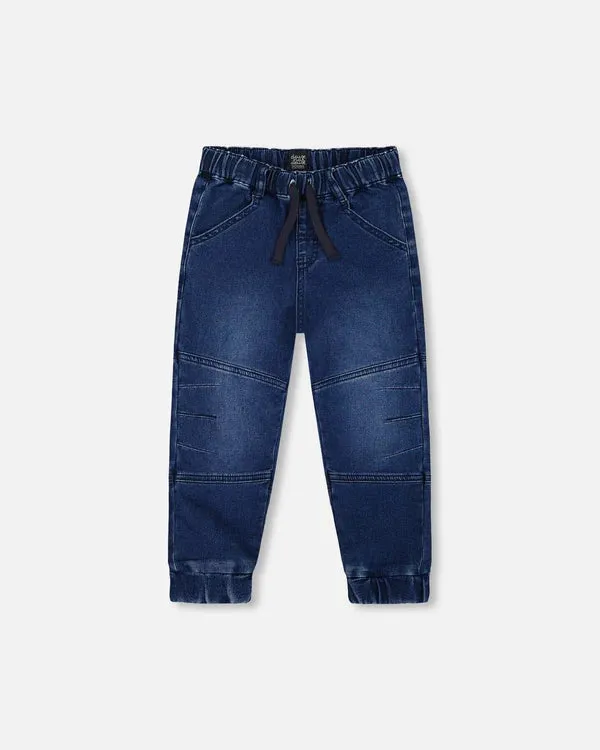 Pantalon Jogger en denim foncé G20YB24