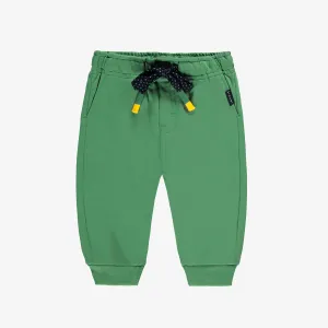 Pantalon vert en coton français, bébé || Green pants in French terry, baby