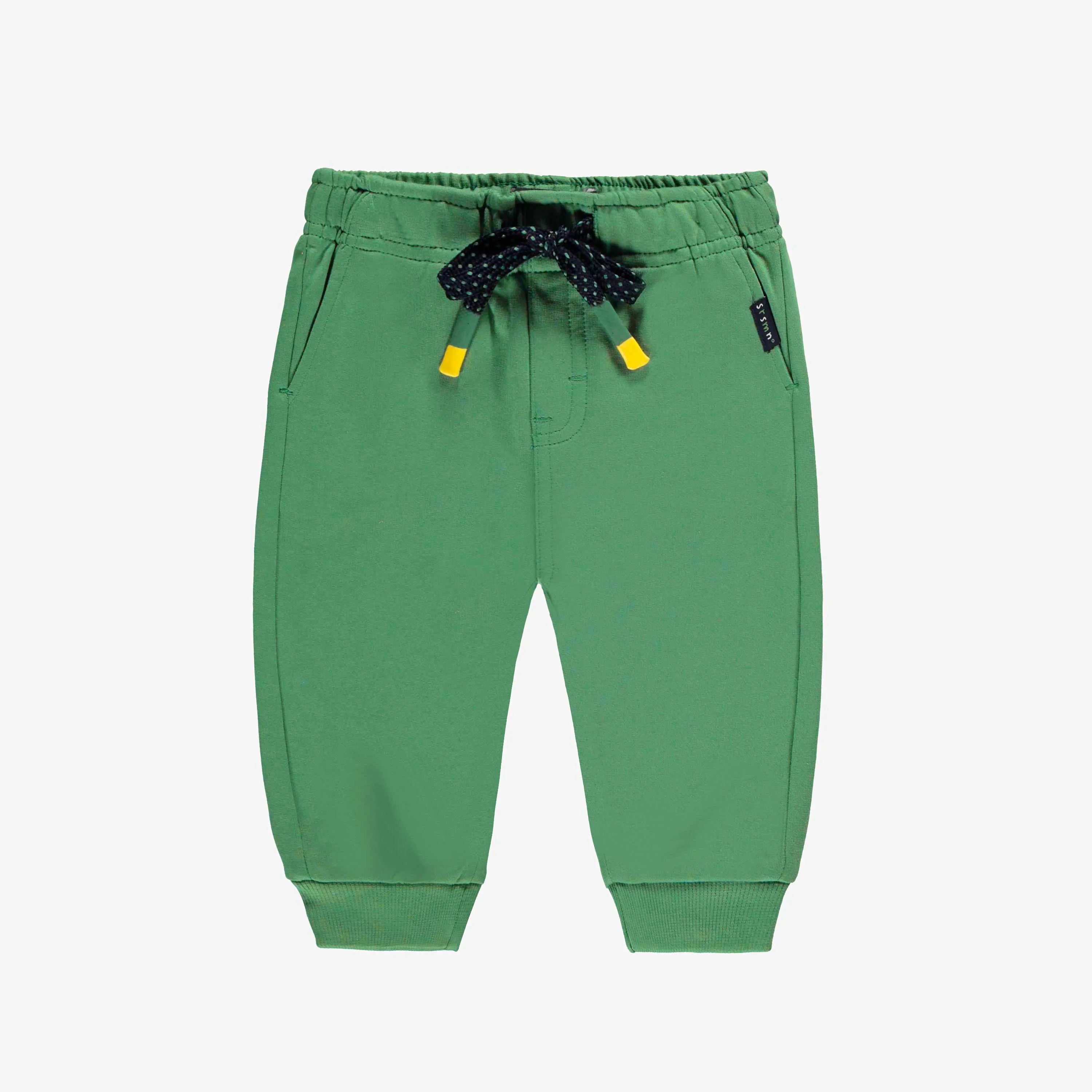 Pantalon vert en coton français, bébé || Green pants in French terry, baby