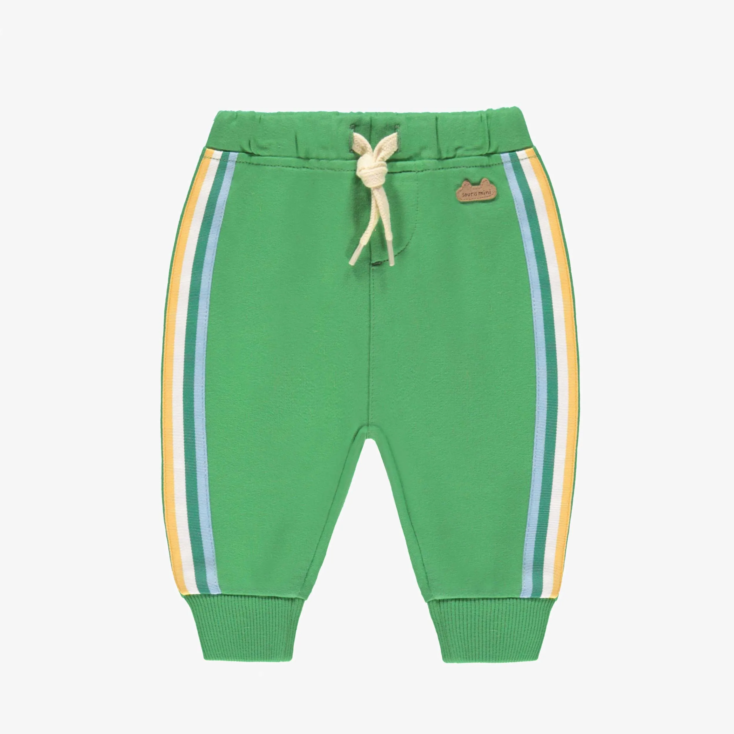 Pantalon vert en coton français, naissance || Green pants in French terry, newborn