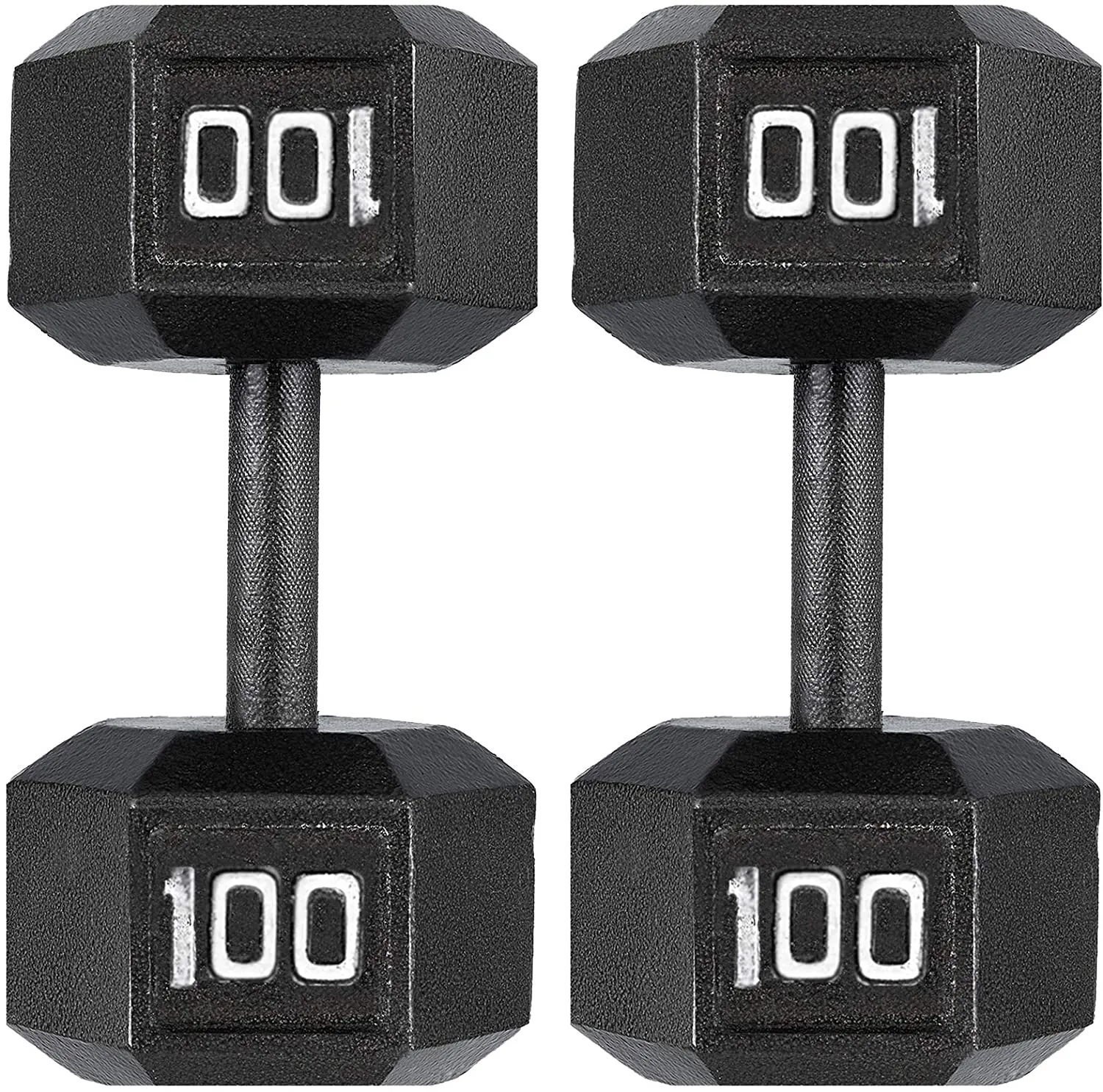 papababe Cast Iron Dumbbells, Free Weights Hex Dumbbells with Hammer Coating, Multi-Select Weights Available, Solid