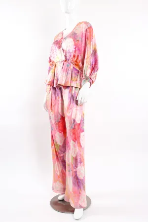 Parallèle Floral Silk Three-Piece Leisure Set