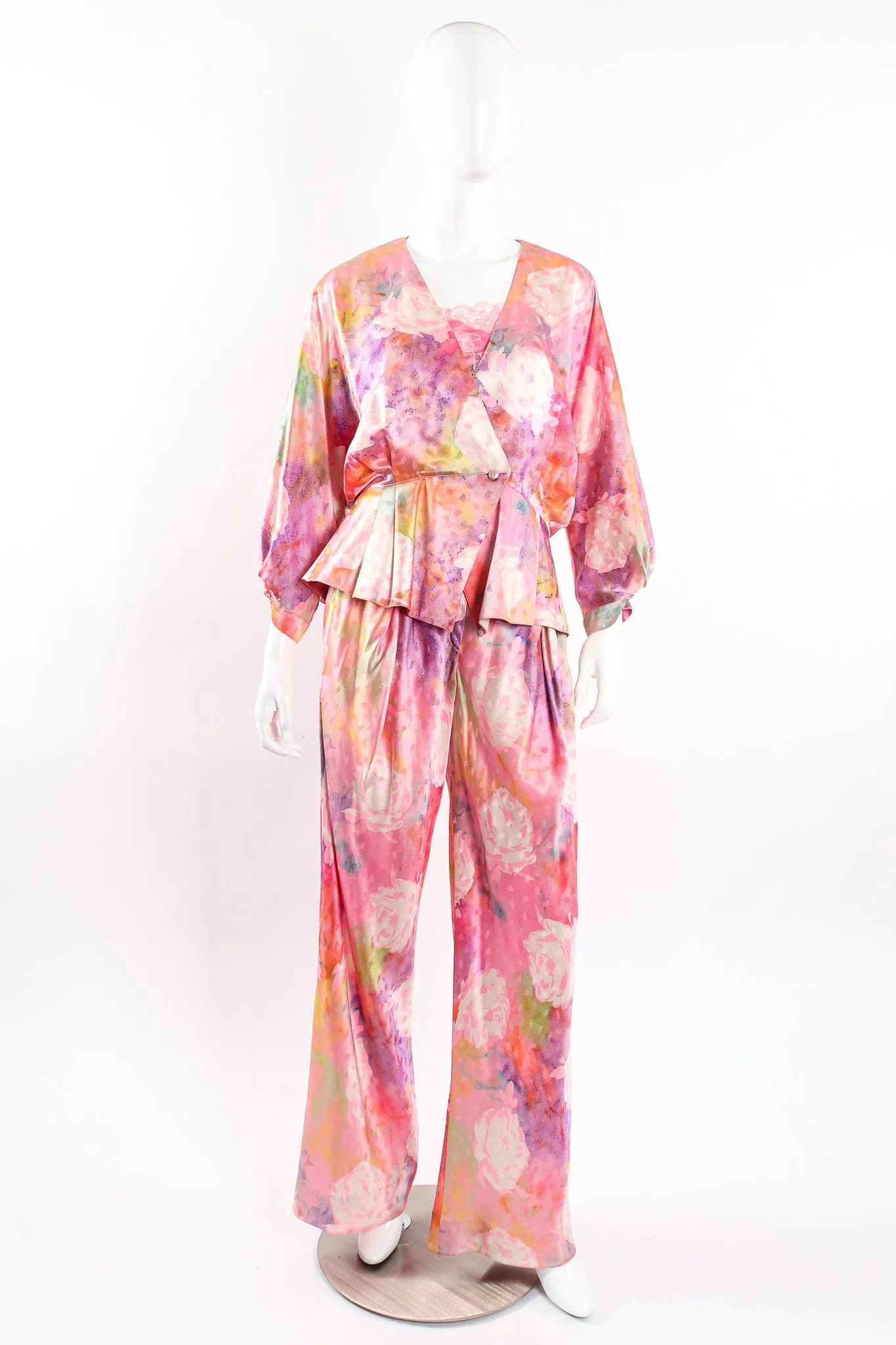 Parallèle Floral Silk Three-Piece Leisure Set