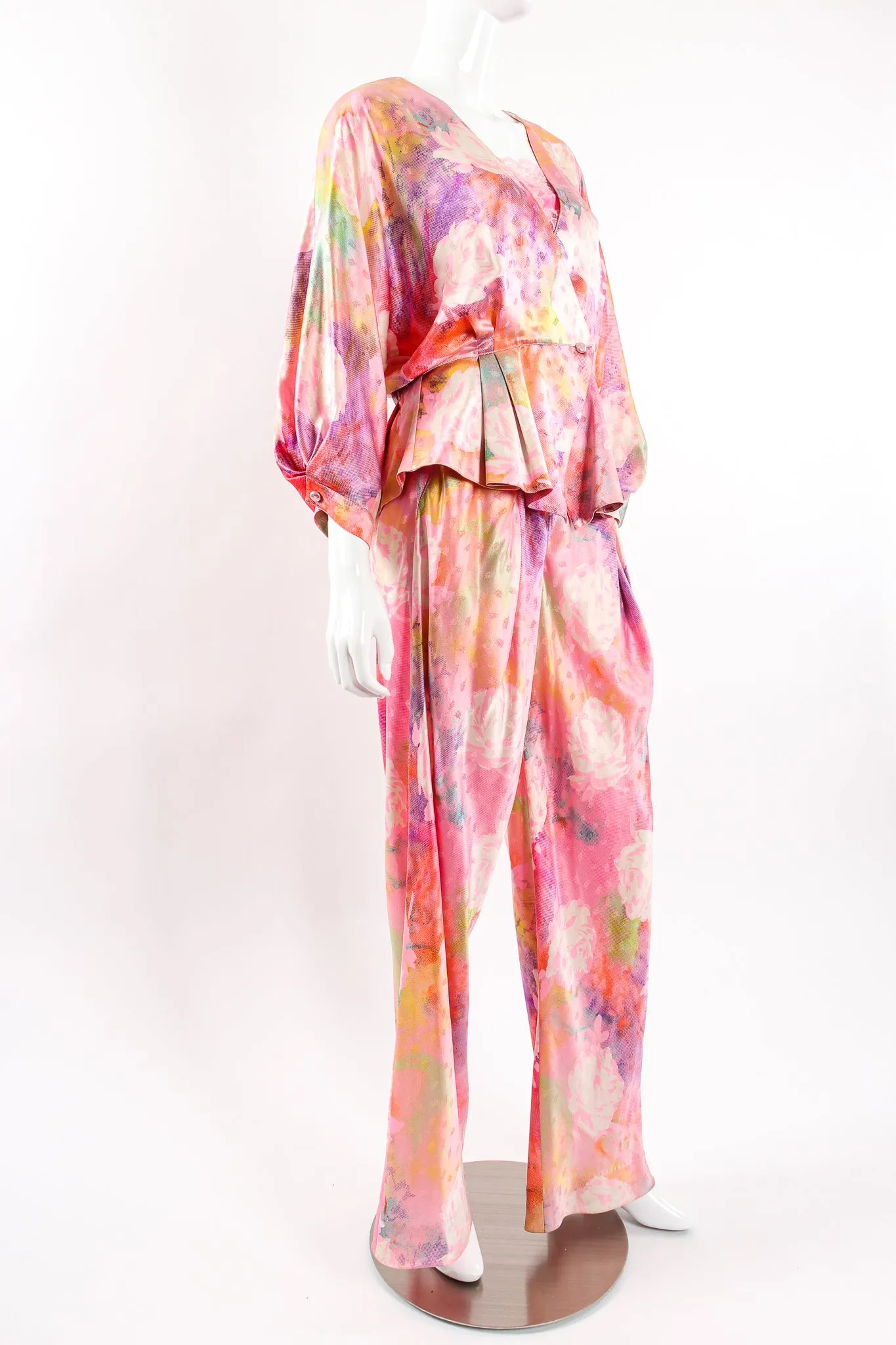 Parallèle Floral Silk Three-Piece Leisure Set