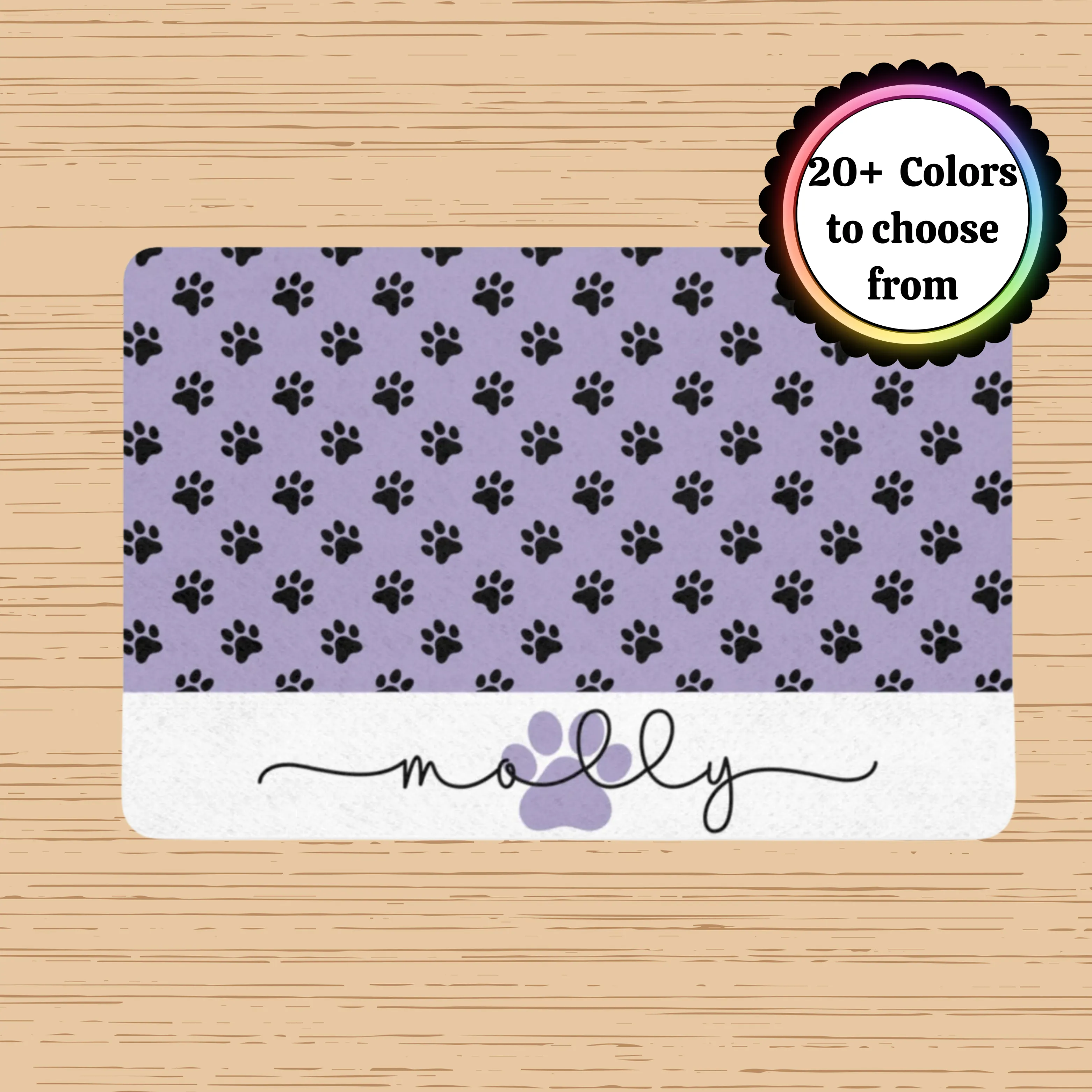 Personalized Dog Food and water PlaceMat