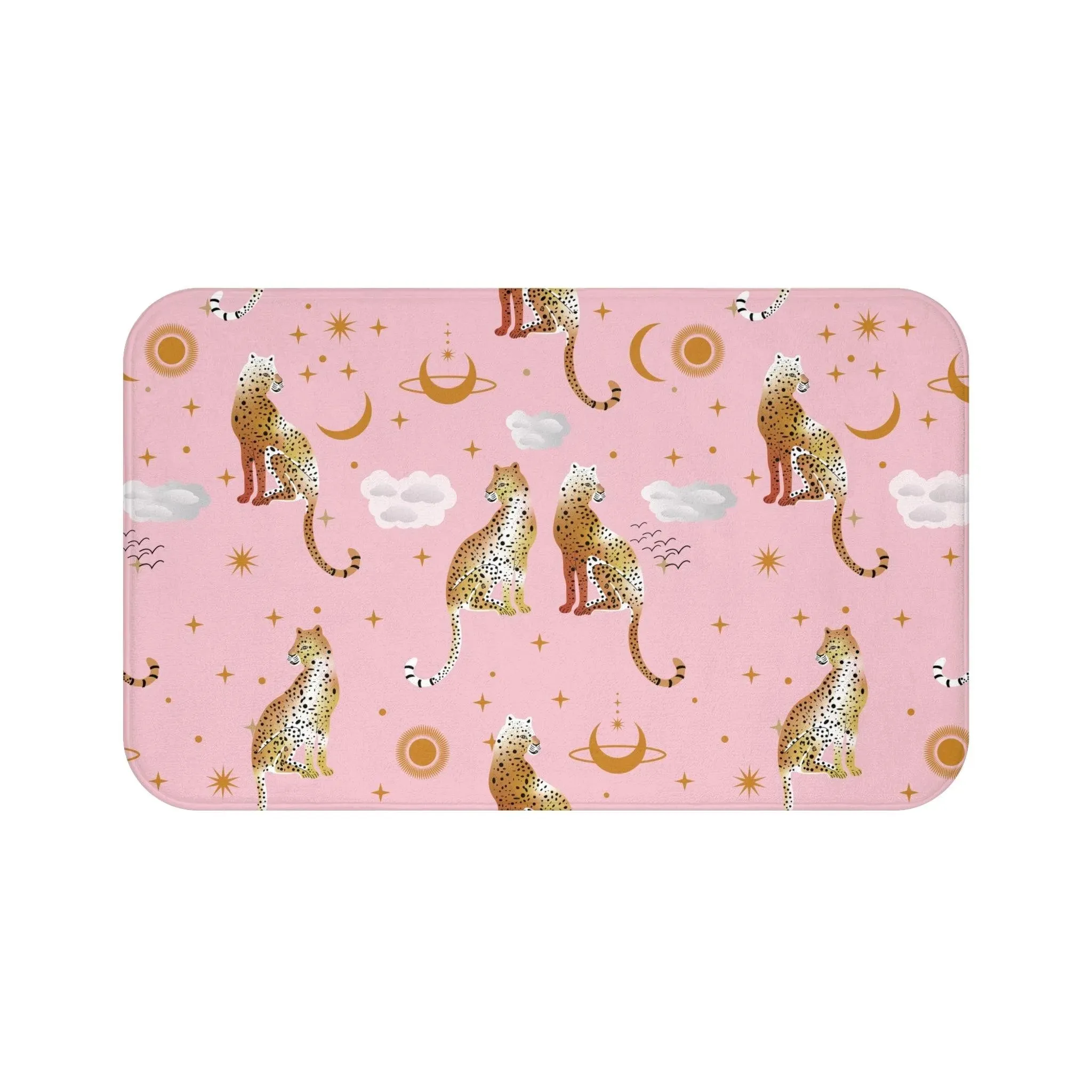 Pink Leopards Microfiber Bath Mat