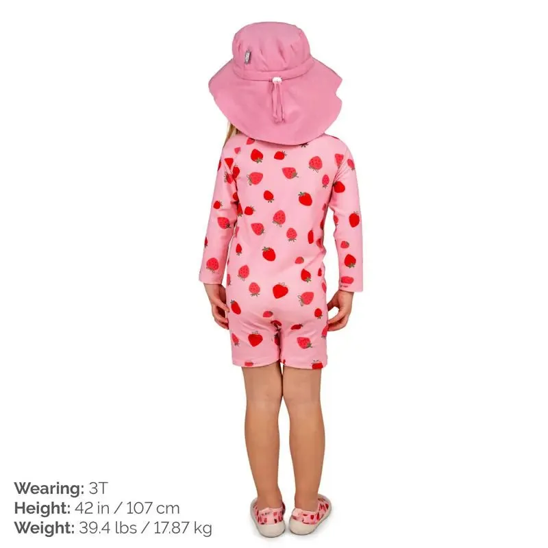 Pink Strawberry |  1-pc Girls' UV Suimsuit
