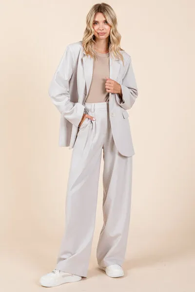 Pintuck Detail High Rise Pants