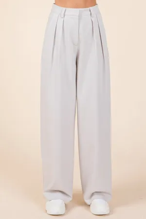 Pintuck Detail High Rise Pants