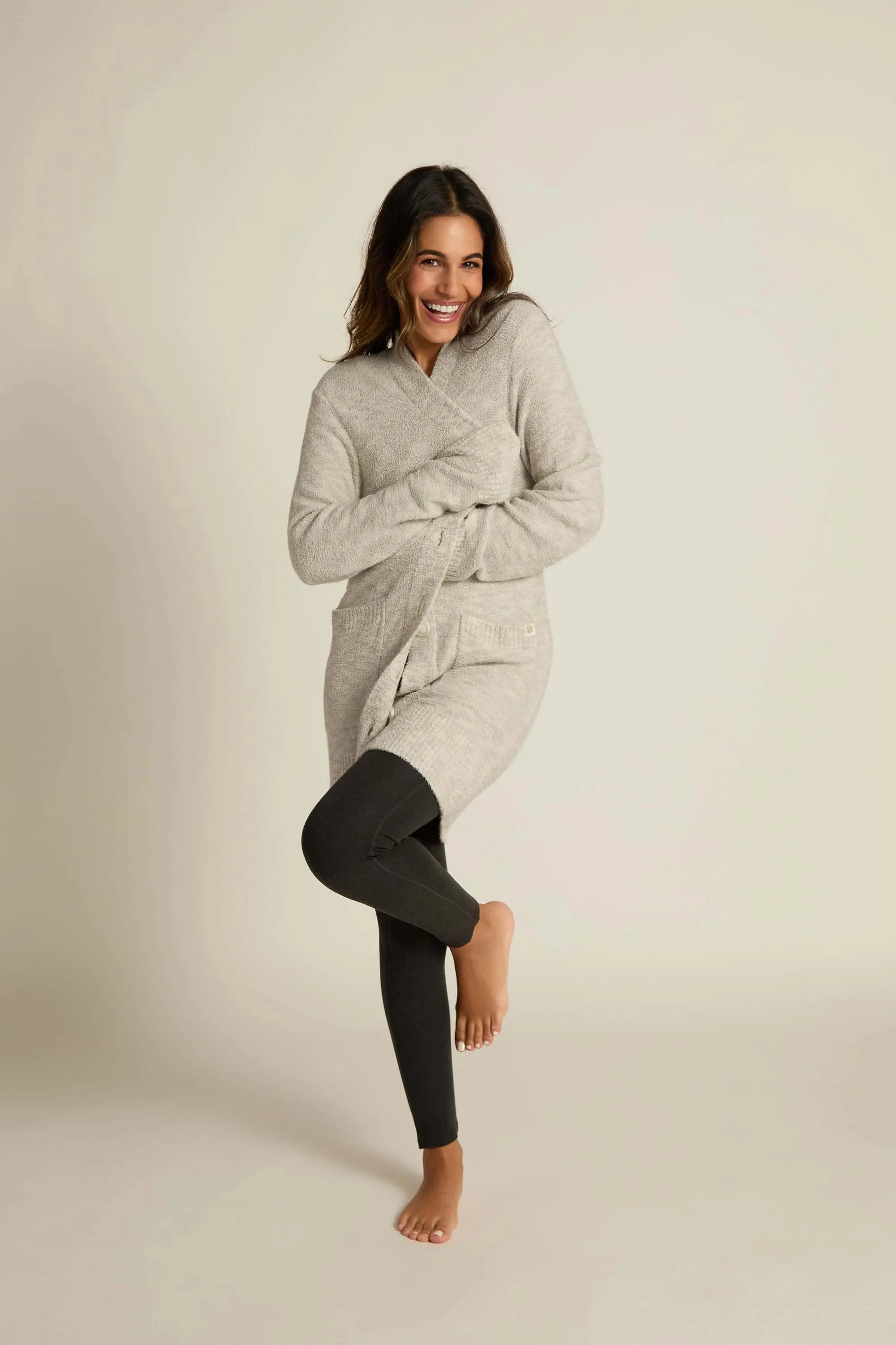Plush Button-Up Cardigan