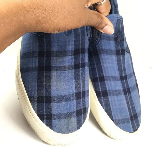 Polo by Ralph Lauren Vaughn Slip On Sneakers Blue/Black Size 14
