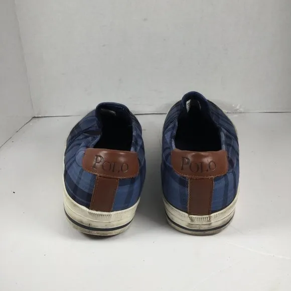 Polo by Ralph Lauren Vaughn Slip On Sneakers Blue/Black Size 14