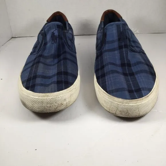 Polo by Ralph Lauren Vaughn Slip On Sneakers Blue/Black Size 14