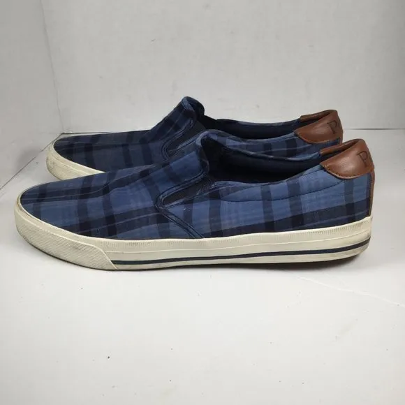 Polo by Ralph Lauren Vaughn Slip On Sneakers Blue/Black Size 14