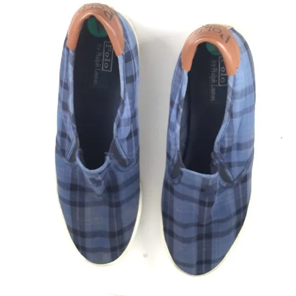 Polo by Ralph Lauren Vaughn Slip On Sneakers Blue/Black Size 14