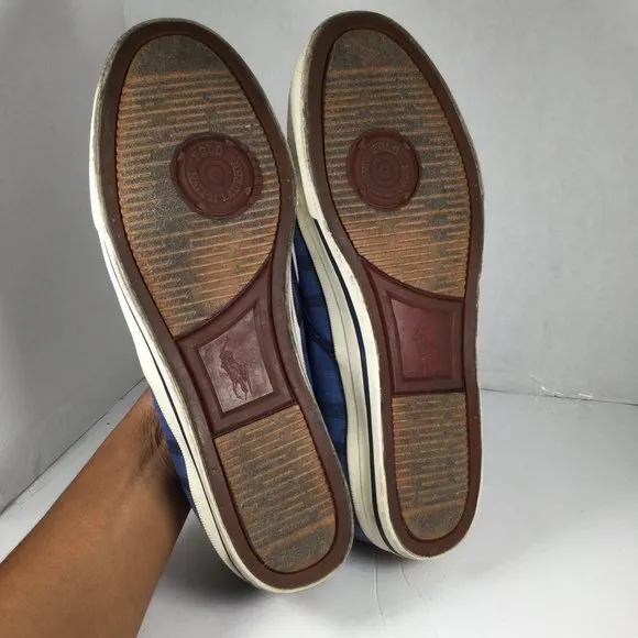 Polo by Ralph Lauren Vaughn Slip On Sneakers Blue/Black Size 14
