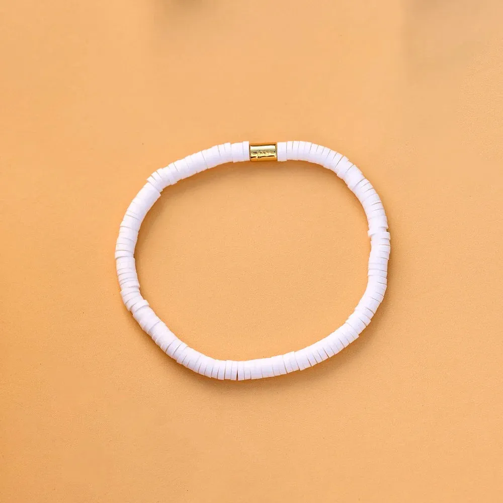 PURA VIDA SEASCAPE VINYL DISC STRETCH BRACELET