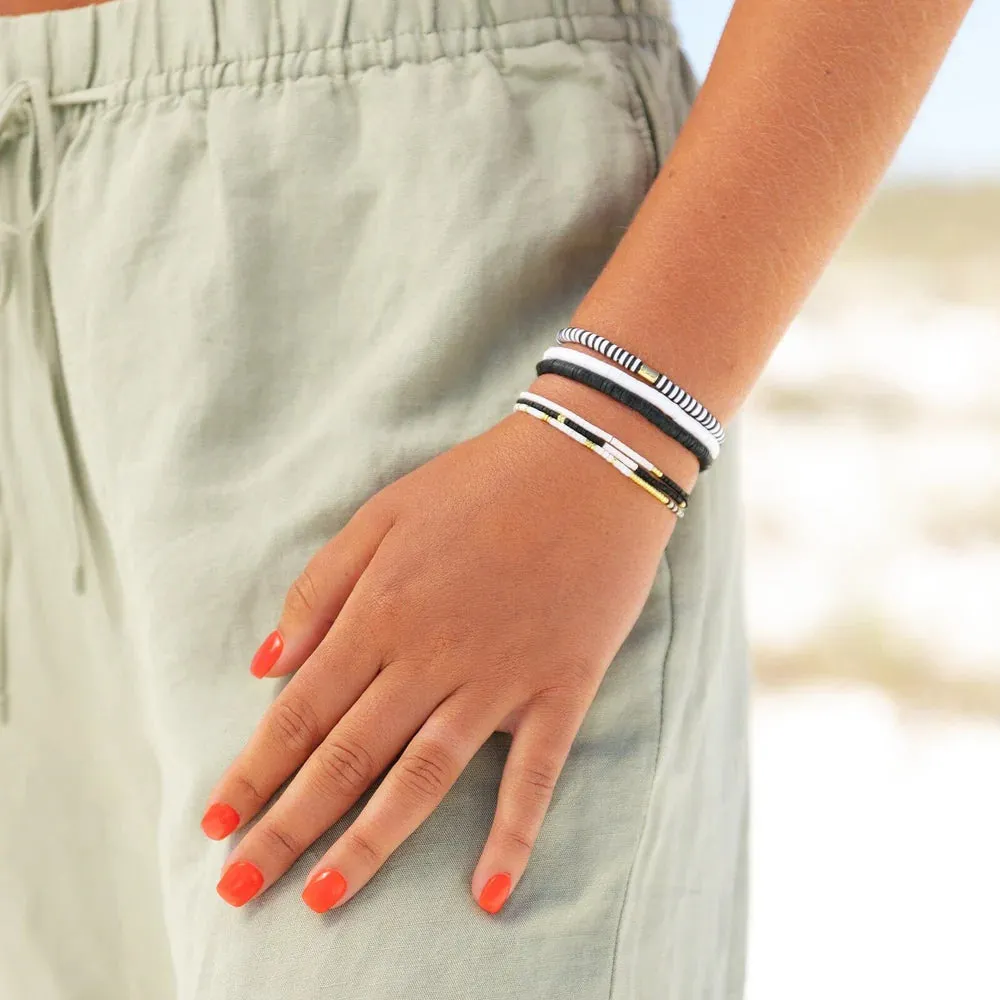 PURA VIDA SEASCAPE VINYL DISC STRETCH BRACELET