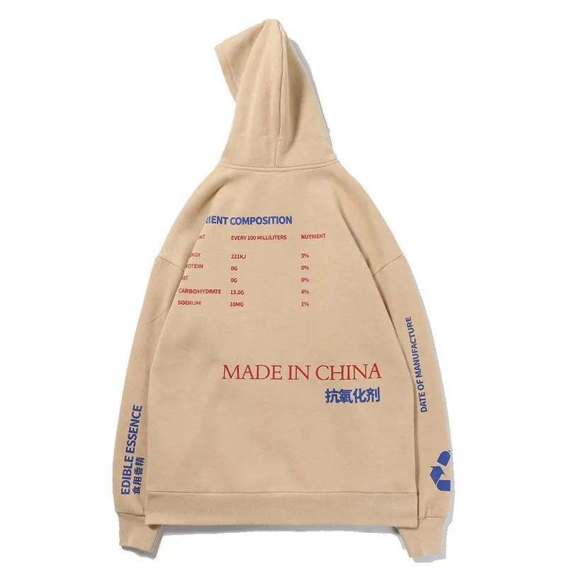 "BLACK TEA" Sweat-shirt Hoodie à Capuche Beige - URB1™
