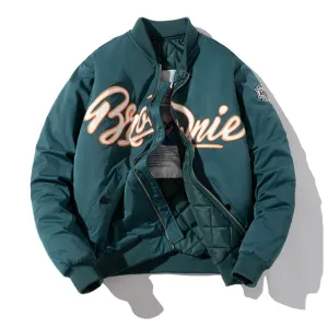 "BROWNIE" Veste Baseball Bombers Vintage Noir - URB1™