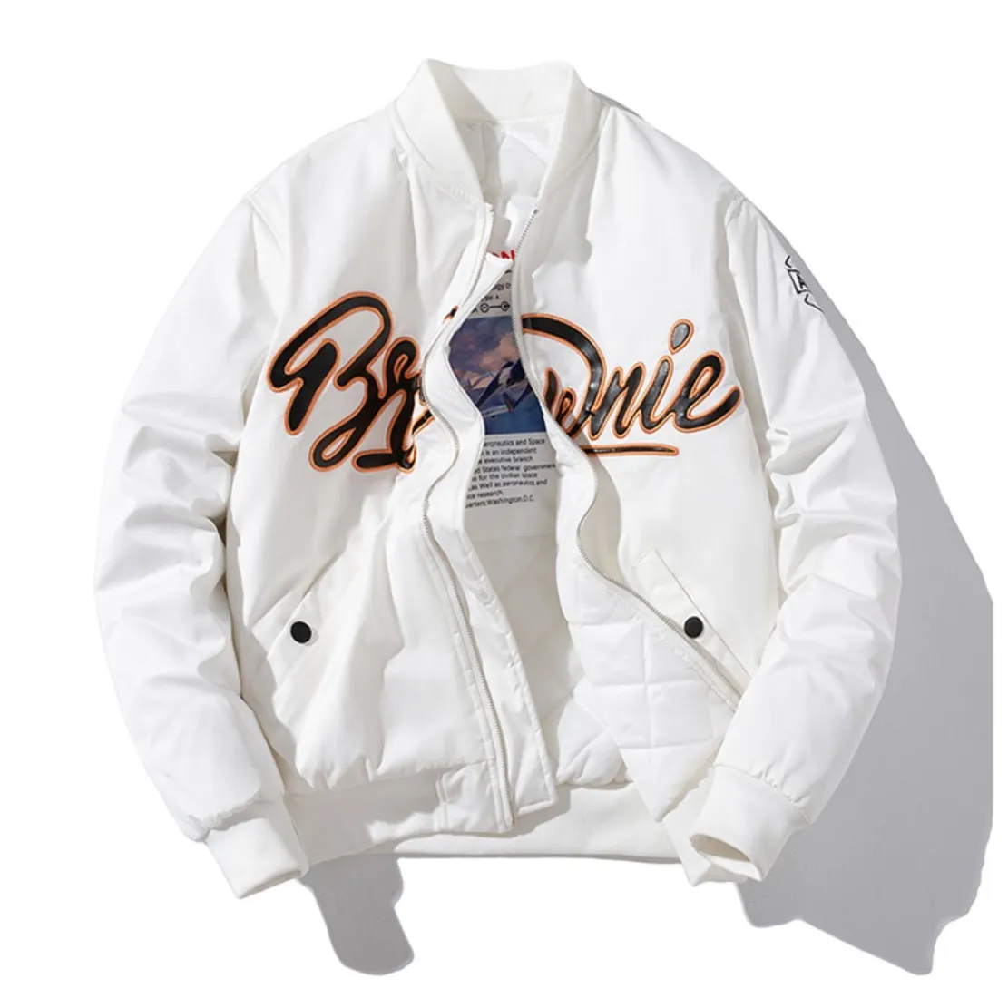 "BROWNIE" Veste Baseball Bombers Vintage Noir - URB1™