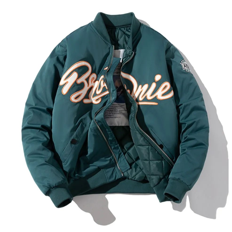 "BROWNIE" Veste Baseball Bombers Vintage Noir - URB1™