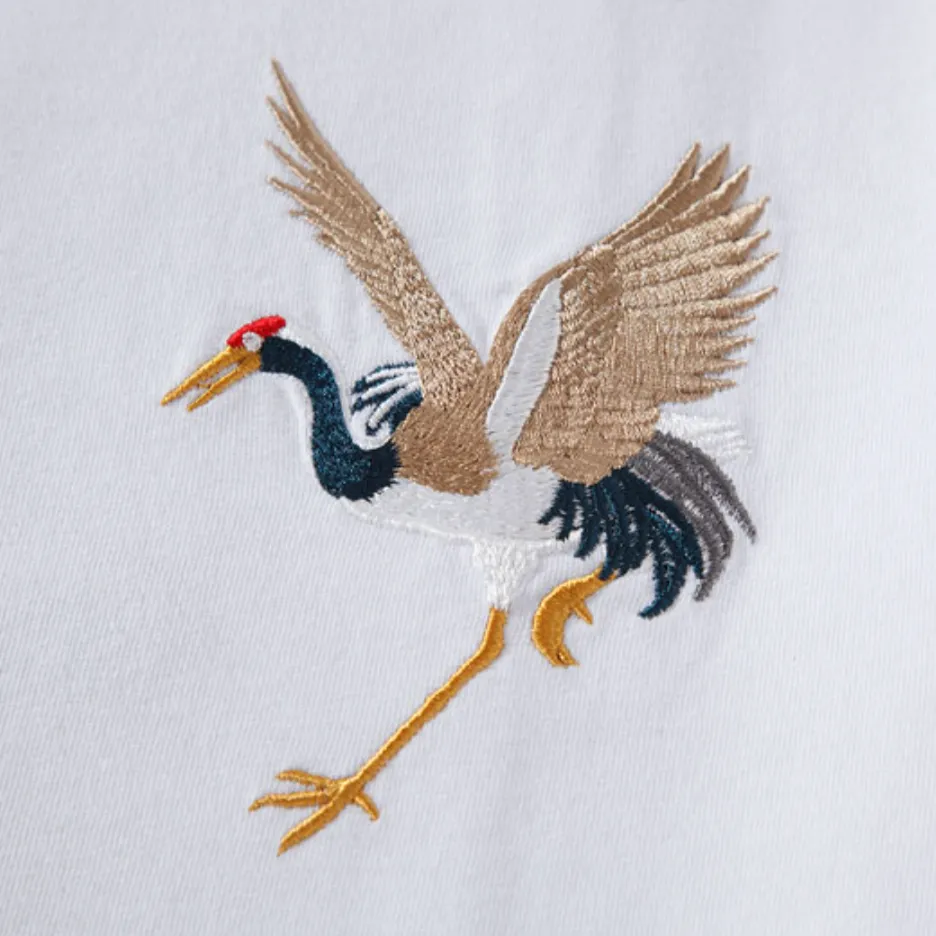 "CRANE" T-shirt Noir Oversize Brodé - URB1™
