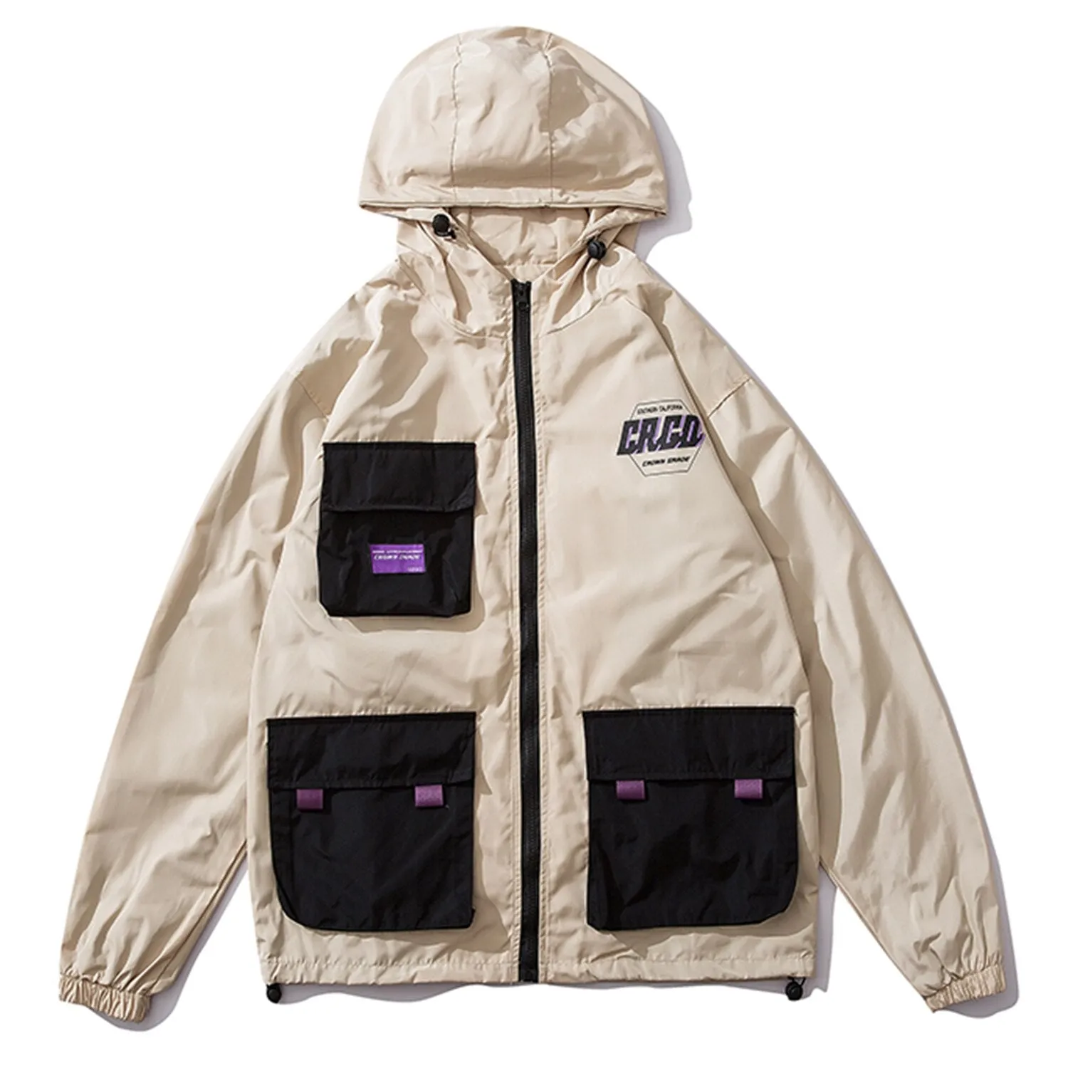 "CRGD" Veste Coupe Vent Bleu Streetwear - URB1™
