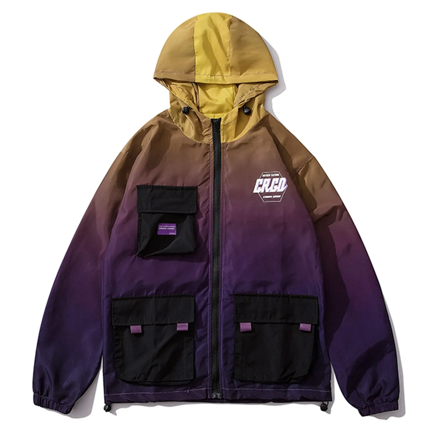 "CRGD" Veste Coupe Vent Bleu Streetwear - URB1™