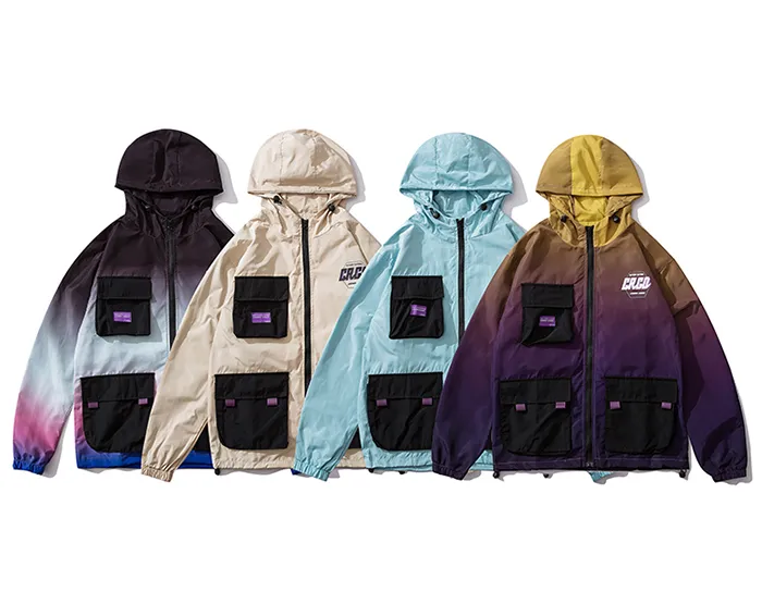 "CRGD" Veste Coupe Vent Bleu Streetwear - URB1™