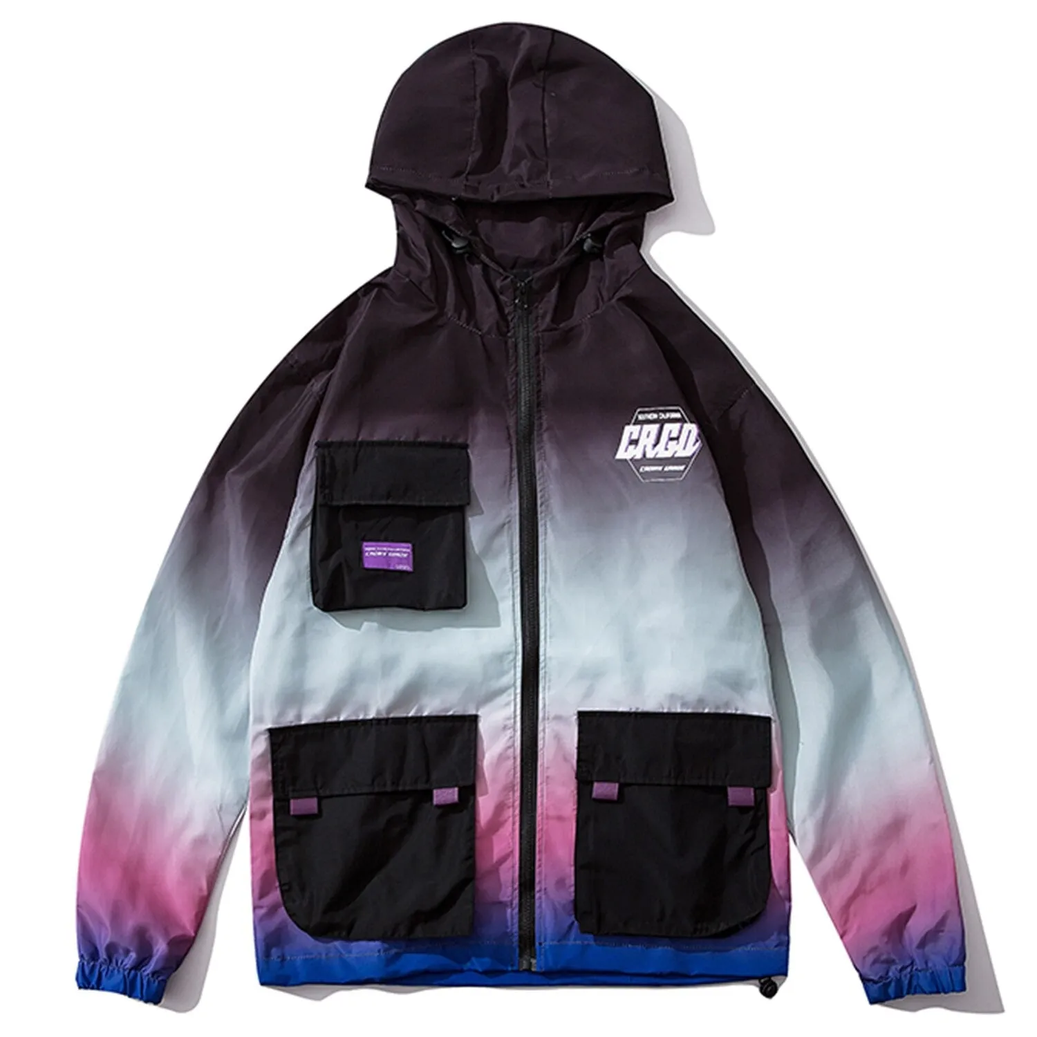 "CRGD" Veste Coupe Vent Bleu Streetwear - URB1™