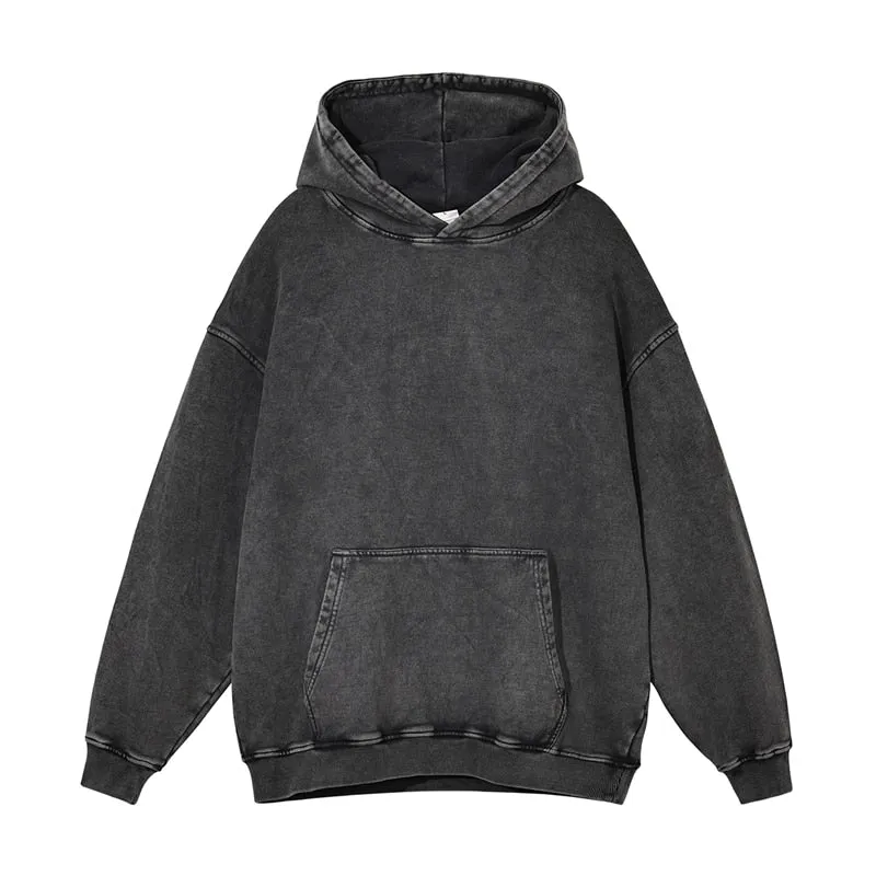 "DLVD" Sweat-shirt Hoodie à capuche Délavé Gris Clair - URB1™