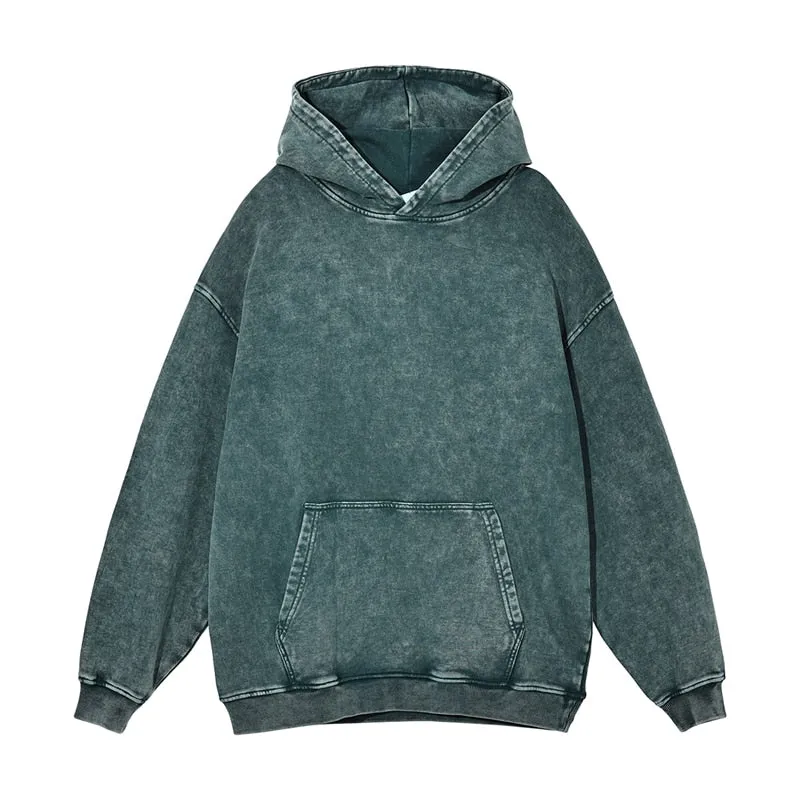 "DLVD" Sweat-shirt Hoodie à capuche Délavé Gris Clair - URB1™